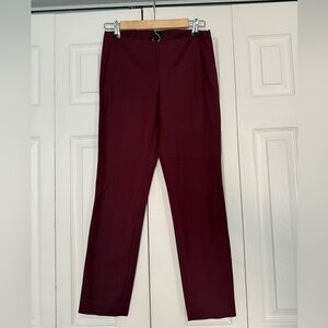 Theory Women's Deep Red Skinny Pants
